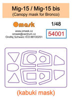 Mig-15 / Mig-15 bis - Canopy Mask (for Bronco kits) - Image 1