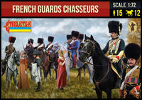 French Guards Chasseurs - Napoleonic Wars (15 figures and 12 horses)