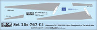 Boeing 767-200/300 - Upper Coroguard With Wing Paths (For Hasegawa kits) - Image 1
