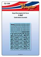 North American F-86 F Sabre - Squadron codes & serials, RNoAF