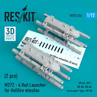 M272 - 4 Rail Launcher for Hellfire missiles (2 pcs) (AH-64, AH-1, UH-60, SH-60, Eurocopter Tiger, OH-58) - Image 1