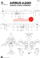 AIRBUS A220 GENERAL STENCIL MARKINGS - Image 1