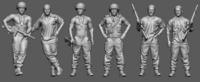 Vietnam War - GIs posing in front of the camera