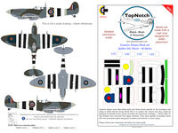 Supermarine Spitfire - standard 18inch Invasion Stripes (designed to be used with Airfix kits) - Image 1