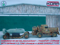 Hanomag SS100 Holzgasvariant&German Atomic bomb Ohrdruf type with transport carriage - Image 1