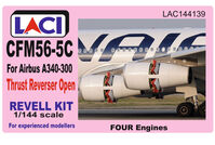 Engines CFM56-5C Thrust Reverser Open for Airbus A340 Revell kit
