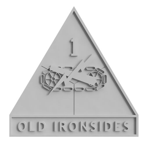 US 1st Armored Division - Old Ironsides Plaque 25mm
