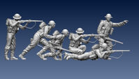 British WWII Infantry attacking (6 figures)