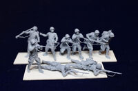 Soviet WWII Infantry attacking (9 figures) - Image 1